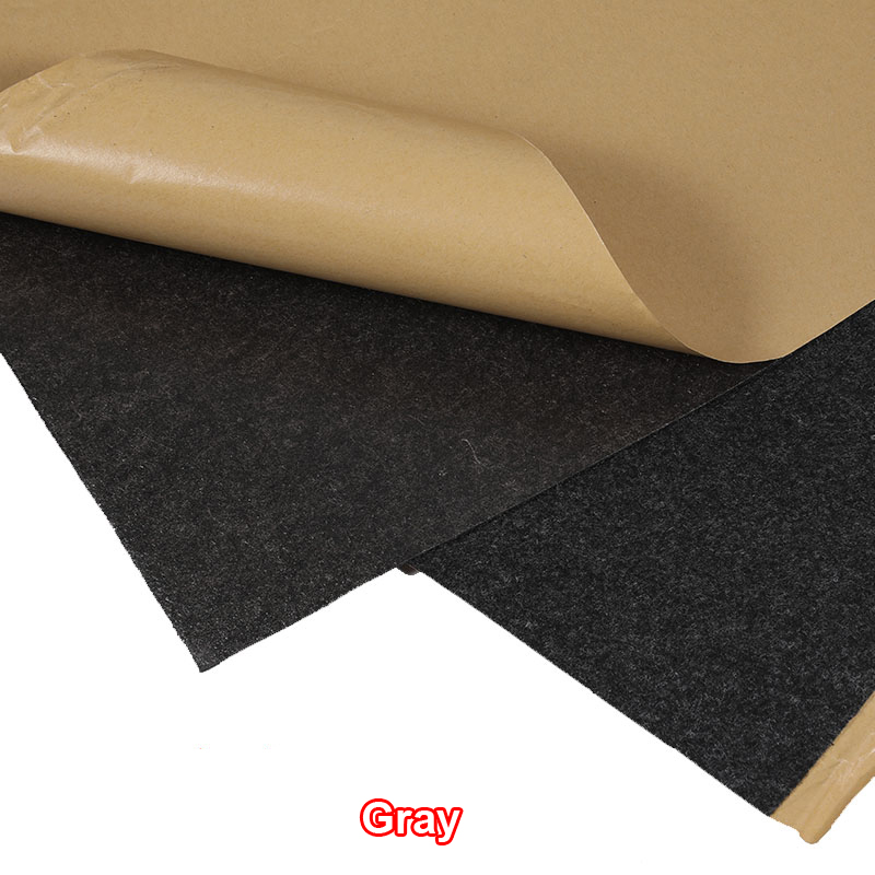 1x0.5m Speaker Cloth Self-Adhesive Felt Subwoofer Box Tape Strip Patch Sound Absorption Anti-seismic Beige/Silver/Gray/Black: Gray