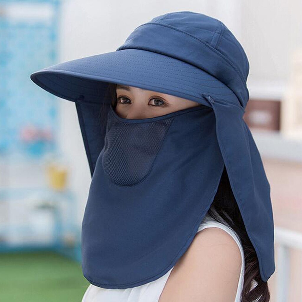 Double Layer Women Sun Hat Fishing Cap Outdoor Cap Hiking Hat Camping Visor Hat Protection Face Neck Cover Sun UV Protect Cap