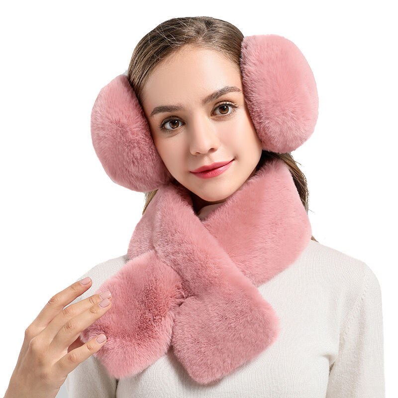 femelle en peluche adulte oreille cache-oreille hiver oreille muff mignon en peluche oreille muff