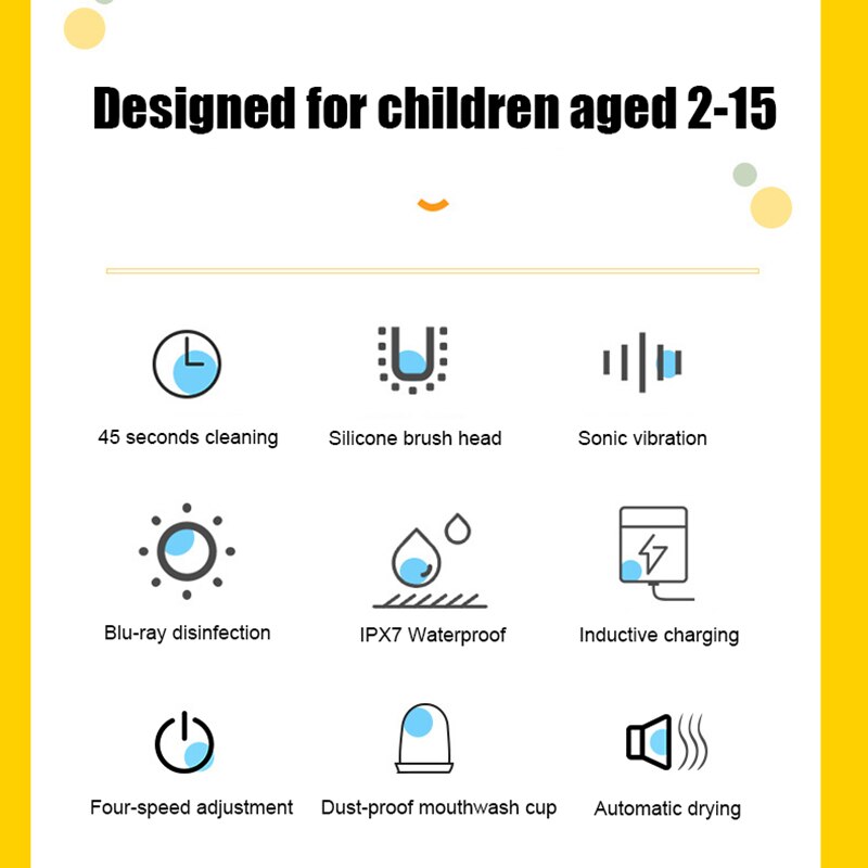 Smart U-Shaped Electric Toothbrush Kids Silicon Automatic Ultrasonic Teeth Tooth Brush Cartoon Pattern Children 360 Degrees Home
