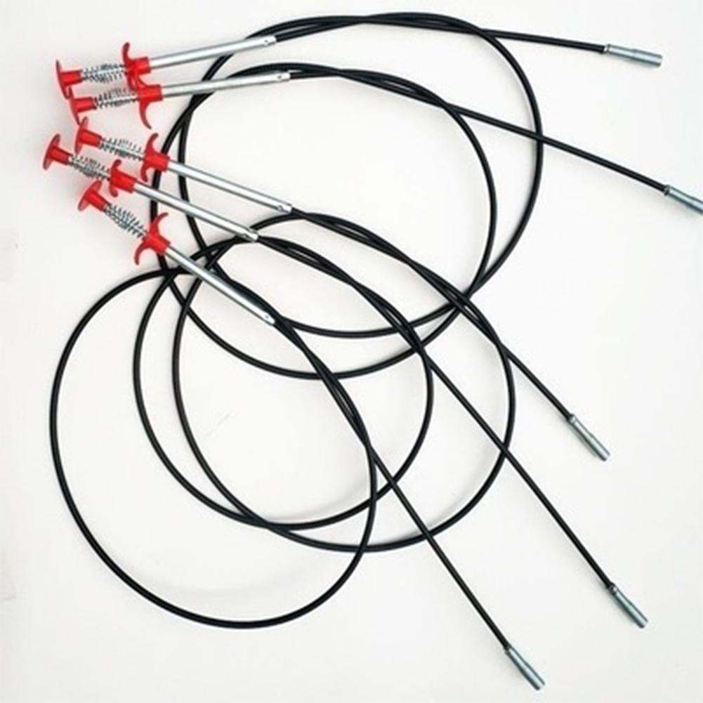 HiMISS 1.6m 4 Claw Spring Grip Narrow Bend Curve Grabber for Picking up Nuts Bolts Flexible Pick Up Tool