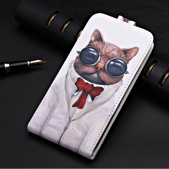 On Vertex Pro P300 Business Vintage Flip Case For Vertex Pro P300 Capa 100% Special Cover Leather Phone Bag Phone Case: Mr.cat