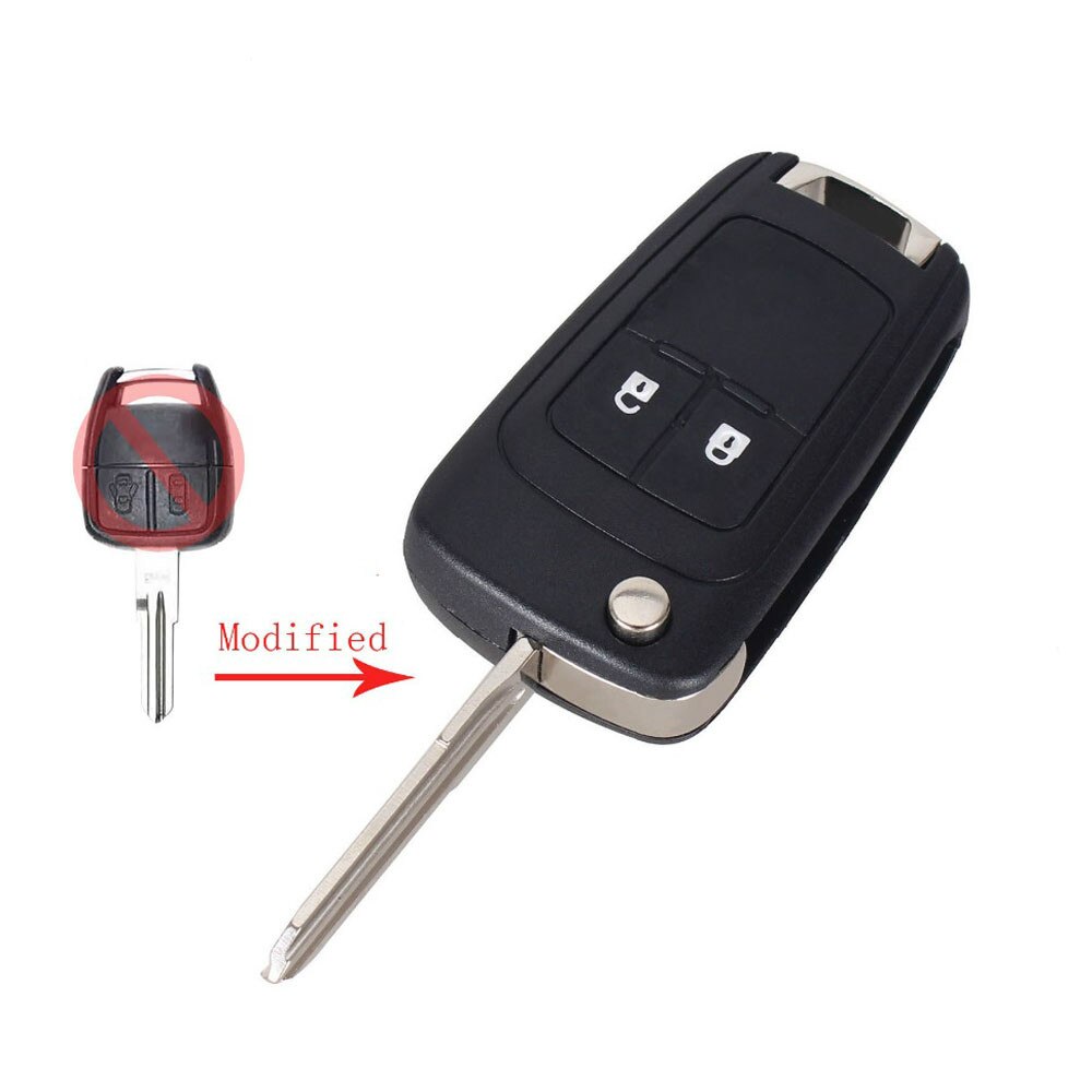 KEYYOU 2/3 Buttons Modified Flip Remote Car Key Shell For Chevrolet Cruze Aveo Auot Key Case Right/left YM28/hu43 Blade: 2BT Right Blade
