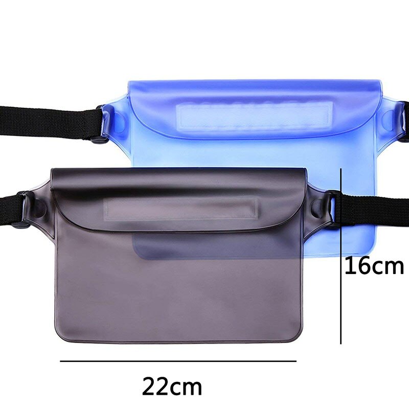 Vandtæt svømmetaske til mobiltelefonpose justerbar taljepakke taske skuldertasker til udendørs vandstrandbådssport