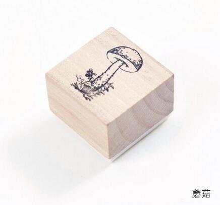 Sellos de sello de goma para álbum de fotos, sellos de madera para decoración de álbum de recortes, DIY, planta en el bosque, 1 ud.