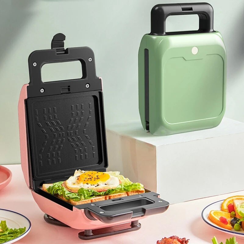 200V Electric Sandwich Maker Breakfast Machine Removable Waffles Egg Multifunction Breakfast Maker Toaster Making Tool Household