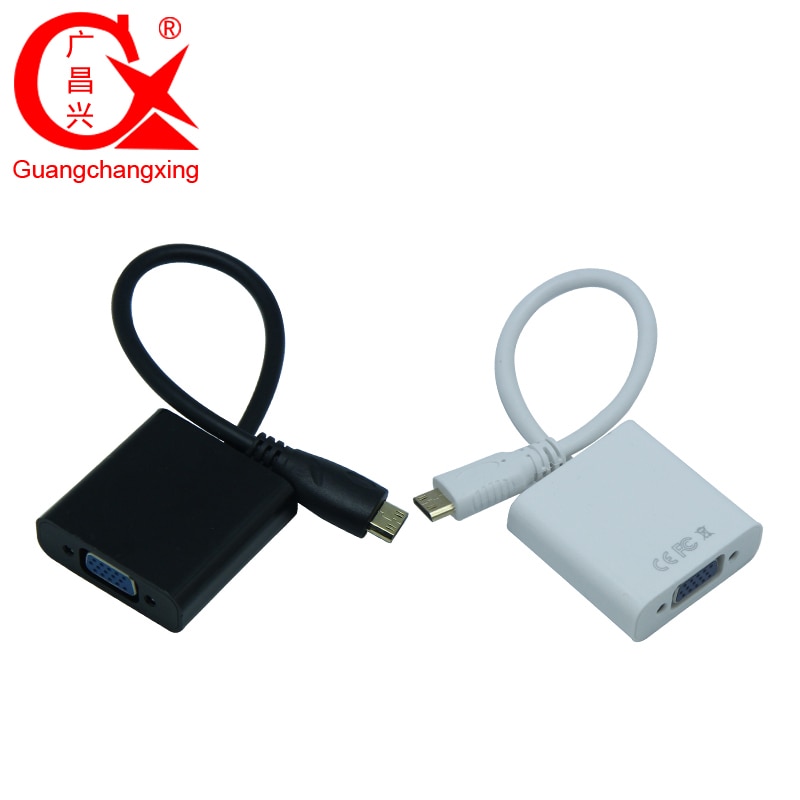 Mini HDMI to VGA Converter Cable Male To Female 1080P Mini HDMI Video Adapter For PC TV Box Projector