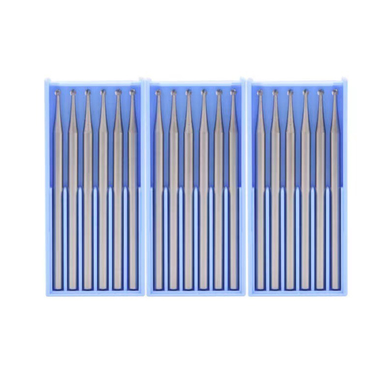 6 Pieces Tungsten Steel Burs Ball Head Shaped Jewellery DIY Carving Bur Olive Amber Wood Mill Router Bit Jewelry Engraving Tools