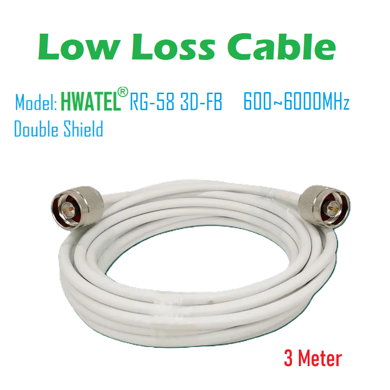 Original HWAWEI LOW LOSS Radio Frequency RF Coaxial Cable RG58 RG-58U Feeder Cable with N Male SMA TS9 CRC9 Connector for Router: WHITE