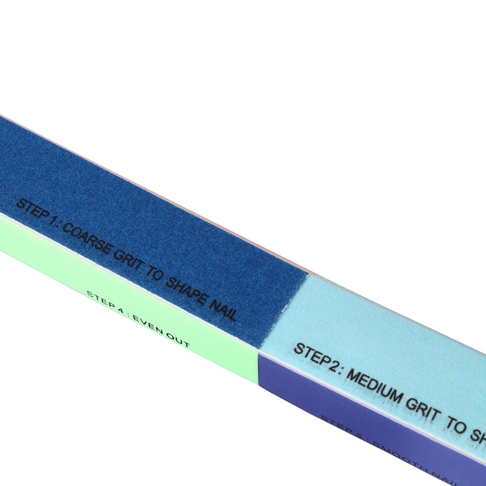 3 stuks professionele 7 -weg vijlen, buffer, schuurblok, nail art, manicure, pedicure, shiner