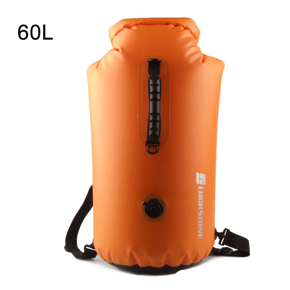 30l vandtæt rygsæk svømning flydende tørpose sejlads rafting sejlads hurtigtørrende sæk udendørs sportsbøje havpakke: Type 2- orange