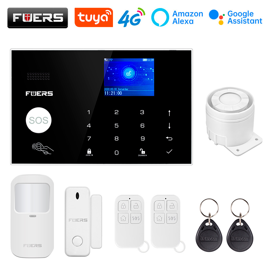 Sistema De Alarma PNI SafeHouse HS600 WiFi + GSM 4G: 90 Zonas Inalámbricas, Control Por App Tuya, Sirena 100dB