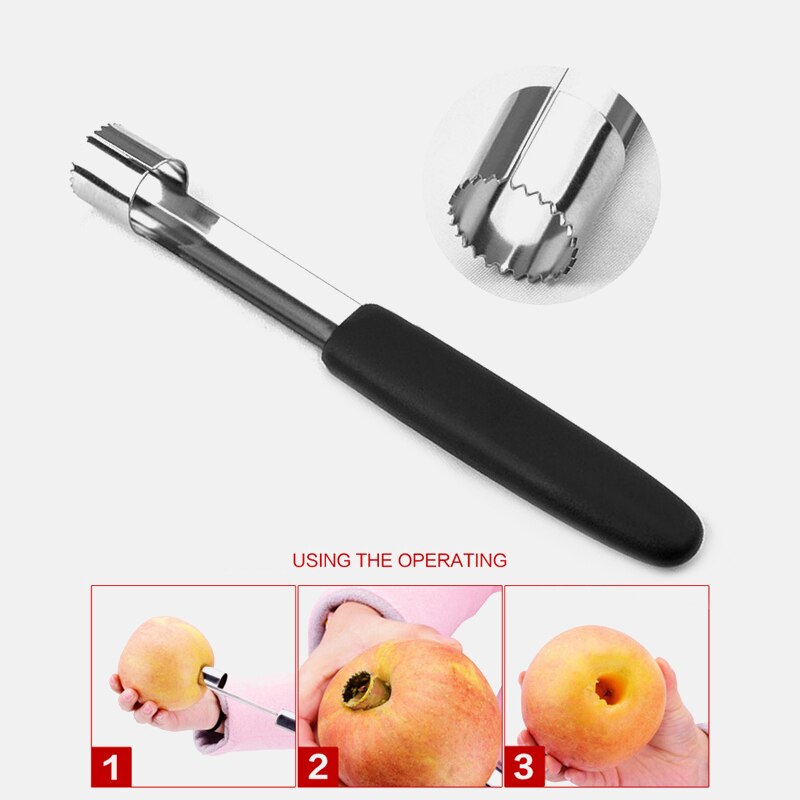 180mm(7 '') vide-pomme dénoyauteur poire cloche torsadée noyau de fruit dénoyauteur poivre enlever noyau outil de cuisine gadget dénoyauteur outils faciles