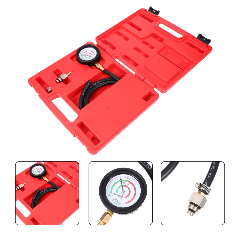 1 Set Durable Portable Practical Exhaust Back Pressure Tester Plugging Detection Meter Emission Detector for Truck