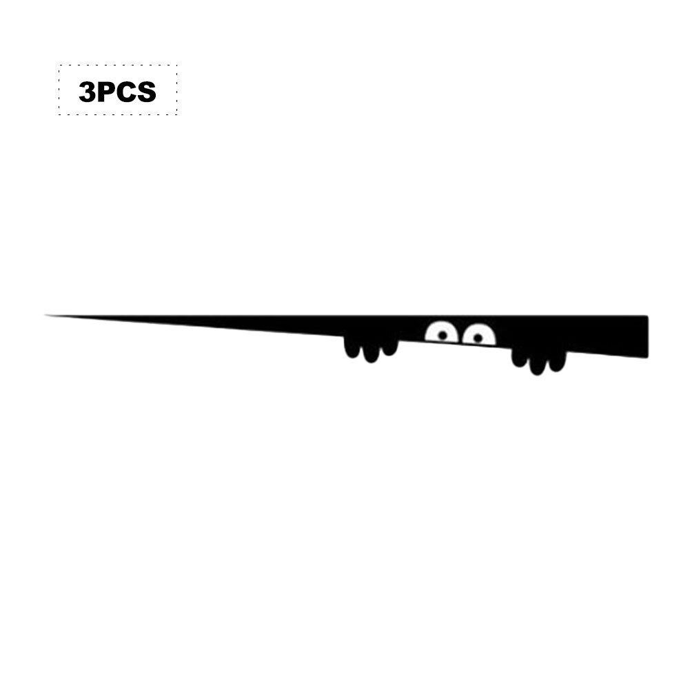 3Pcs Badkamer Wc Stickers Pvc Creatieve Gesneden Gluren Stijl Stickers Hoek Stickers Waterdichte Afneembare Home Decor Sticker: Default Title