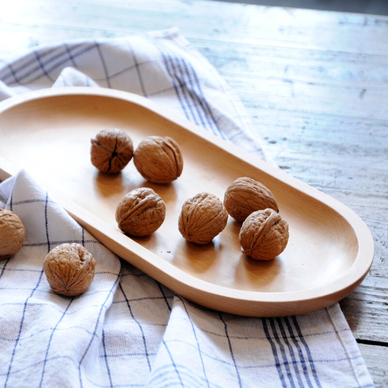 Japan style wood snack dish wooden dishes wooden snacks fruit plate solid wood