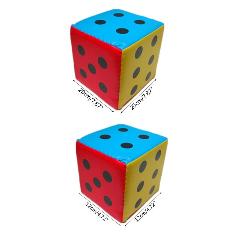 20/12cm Super Large Dice Colorful Six Sided Sponge Party Game Props Teaching Aid