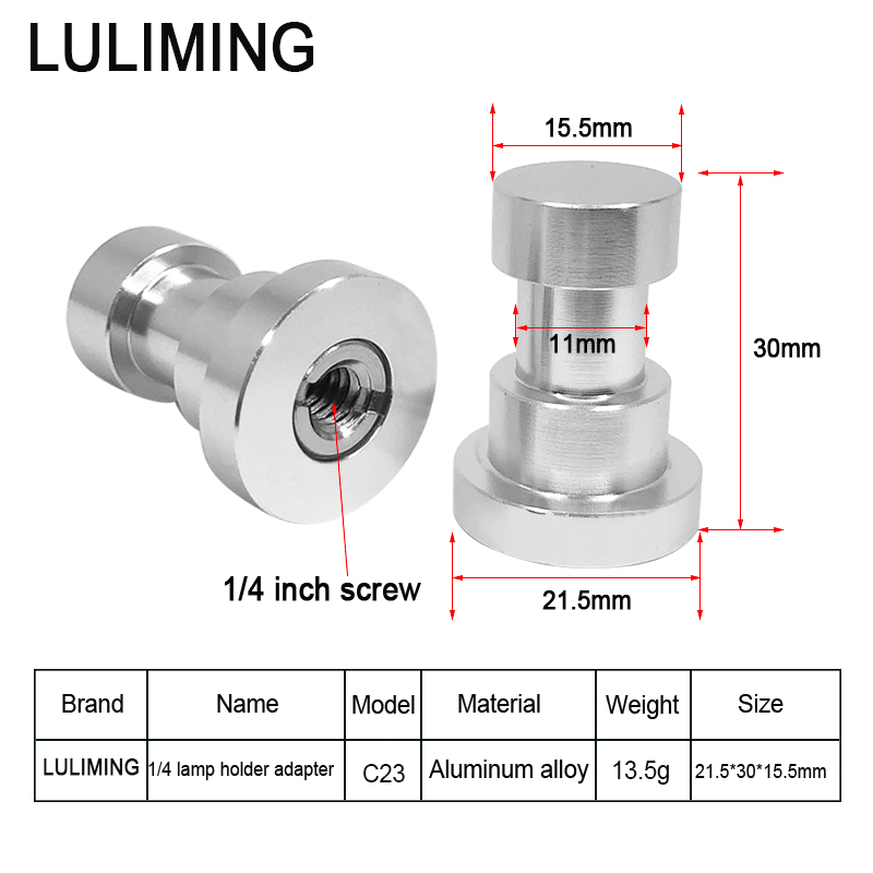 Konverteringsskrue 1/4 to 3/8 m8 m6 skruer blitzstativ kuglehoved monopod adapter skrue fotograferingstilbehør til spejlreflekskamera stativ: Brun