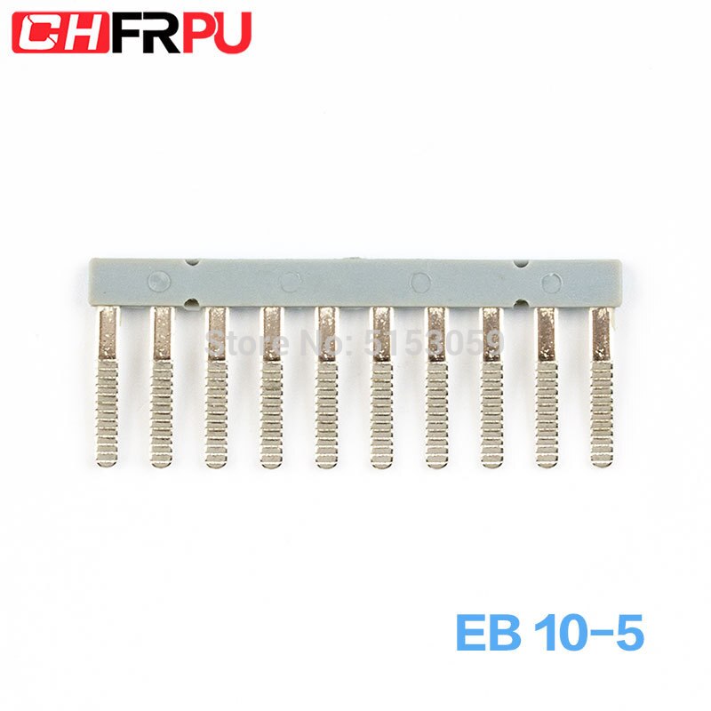 Side Plug Connector Din Rail Terminal block short circuit connection strip: EB10-5