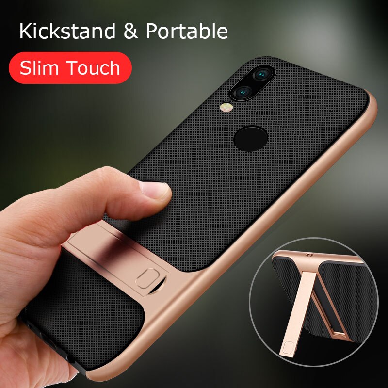 praktisch fallen für Xiaomi Redmi Hinweis 7/Hinweis7 Profi fallen Abdeckung 3D Stehen Halfter Silikon 360 Schutzhülle Redmi Hinweis7Profi 7Profi Rügestochen