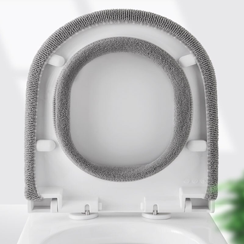 Yleinen wc-istuintyyny neljä vuodenaikaa paksunnettu wc-päällinen neulottu wc-istuintyyny pestävä kotitalouden wc-rengas