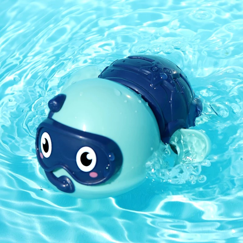 Baby Bath Toys for Kids Shower Beach Bathing Swimming Pool Juguetes for Wind-up Duck Whale Toys for Playing Water Game: BlueTurtle