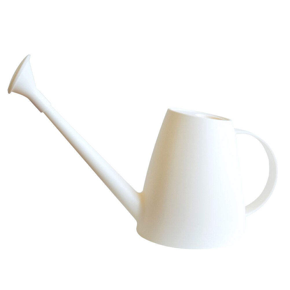 1pc Home Watering Can Plastic Watering Can with Long Mouth for Ourdoor and Indoor Plants: White