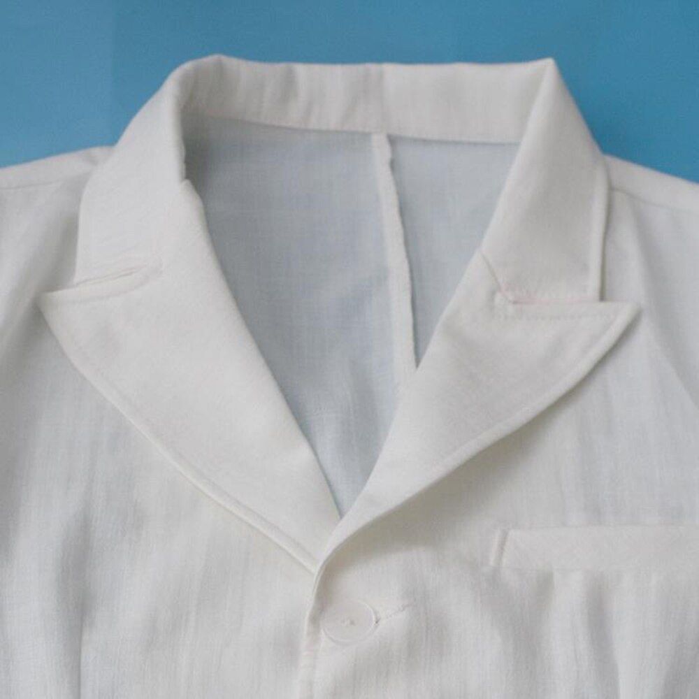 White Cotton Linen Suit Coat Men's Summer Autumn Pure Color Slim Casual Business Thin Mens Blazer Jacket Comfortable Breathable