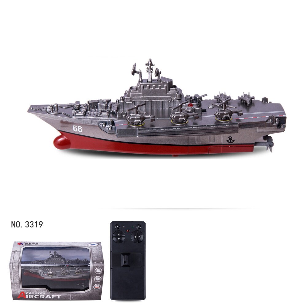 Portable Mini RC Racing Boat Strong Power Double Motor Remote Control Speedboat Rowing Escort Boat Water Children Model Toy: 3319-A