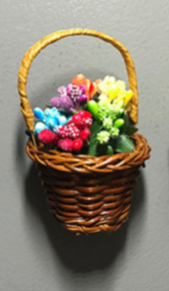 1 pc magnetisk kylskåp dekor harts blomma korg stil kylskåp magnet souvenir diy familj trädgård dekoration kylskåp klistermärke: 3