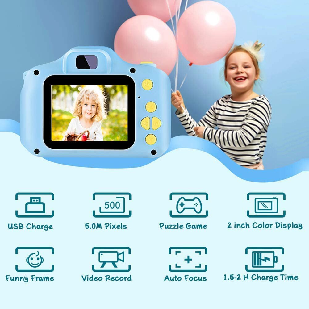 A5 3.0 Inch Touch Screen Dual Lens Kids Digitale Camera Oplaadbare 32Gb 1080P Hd Kinderen Kids Wifi Foto video Recorder