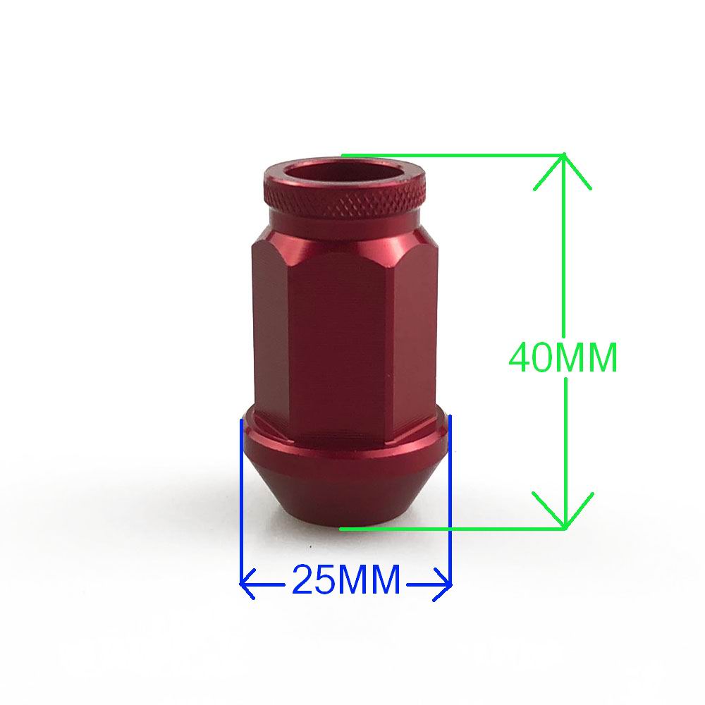 Spec Racing Aluminium legierung Rad Lug Muttern Schraube M12x1.5/1,25 Länge 50mm/40mm für 95% autos 20 teile/los
