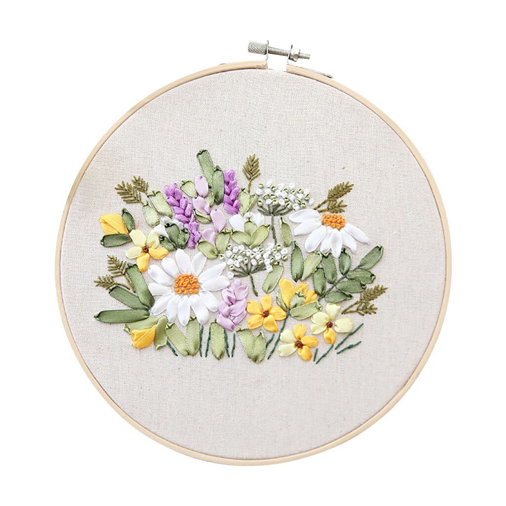 Stamped Embroidery Cloth With Floral Kit Full Range Of Embroidery Cross Stitch Zestaw Do Haftowania Punch Needle Embroidery Kit