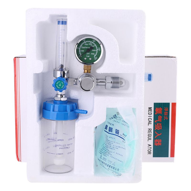 Regulador de inhalador de oxígeno, caudalímetro de presión, salida de rosca macho G5/8-14 CGA540 C6UC