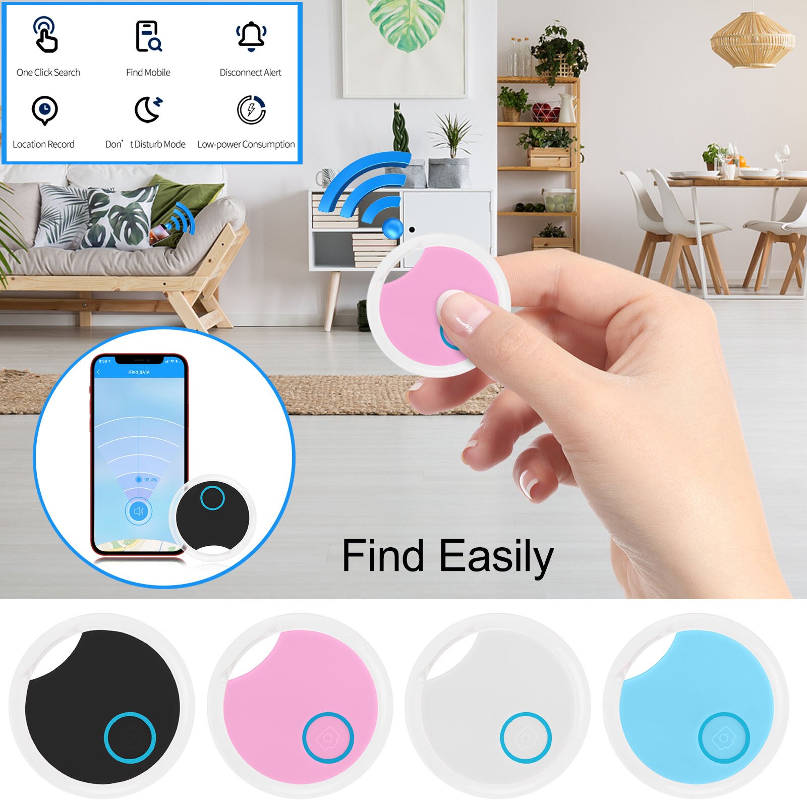 Dog Cat Mini Tracking Positioning Waterproof Device Tool Pet GPS Locator Wireless Positioning Wallet Pet Key Auto Accessories