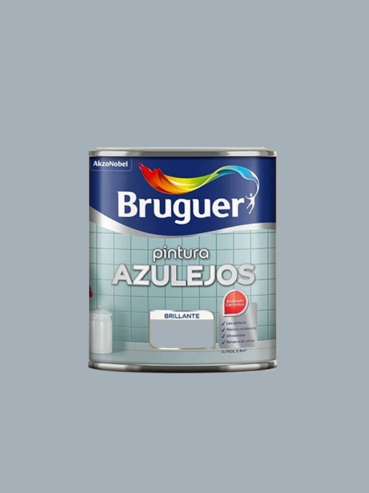 Bruguer, Pintura para Azulejos, Esmalte azulejos, Color Gris Ártico, Capacidad 750 ml, Varios Colores
