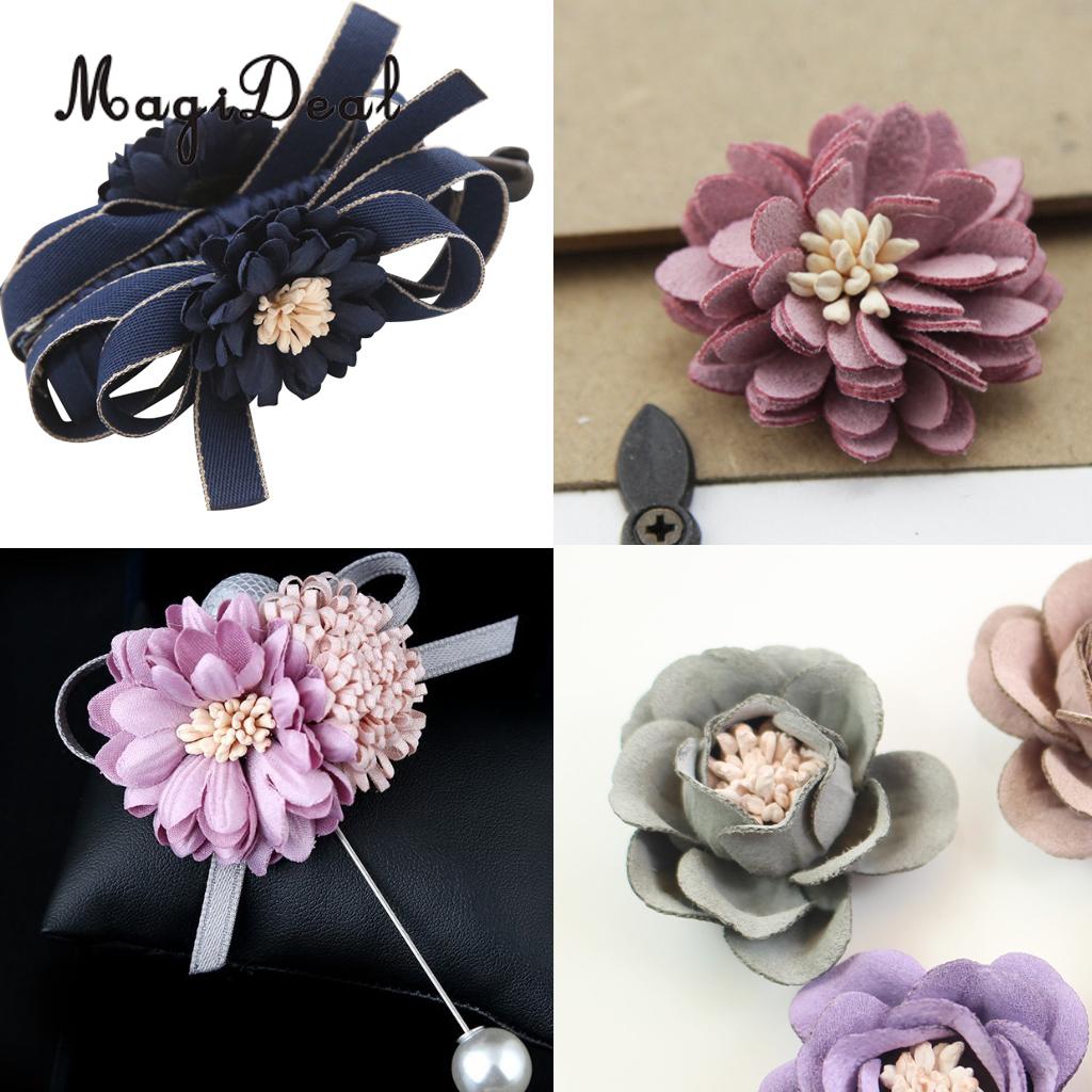 720 Pcs 6 Cm Kunstmatige Double Heads Bloem Meeldraden Stamper Voor Diy Bruiloft Bloem Bal Beige Paars