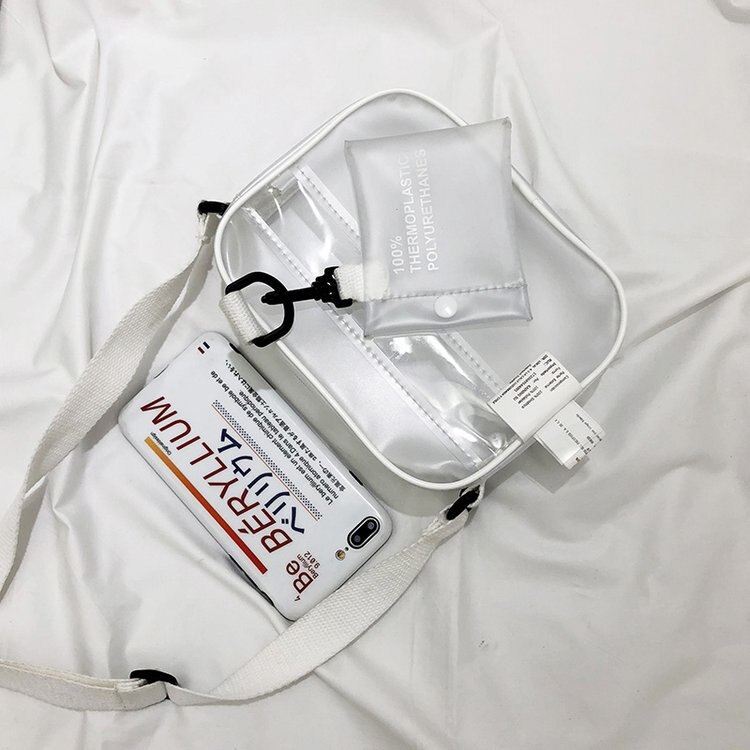 Bag Female Summer Upper Korean Edition Jelly Transparent Small Square Package Mini Single Tilt Satchel Tide