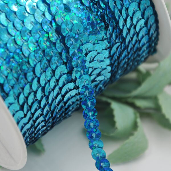 10Y Blauw Kleur Pailletten Lint Spangle Lace Naaien Decoratie Bruiloft Borduurwerk Trim Diy S17