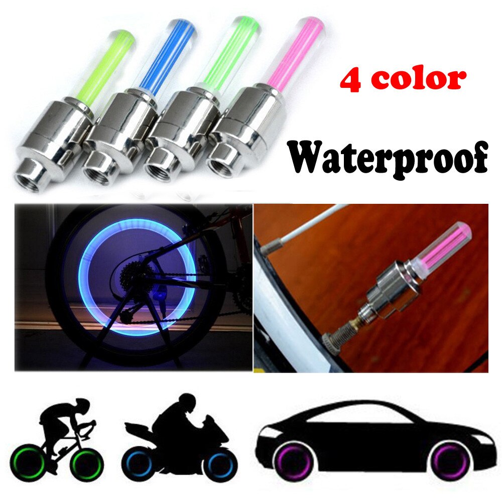 2 pièces voiture vélo roue lumière LED AG10 voiture moto pneu Valve lampe mouvement activé lueur LED s lumières pneu tige casquettes néon