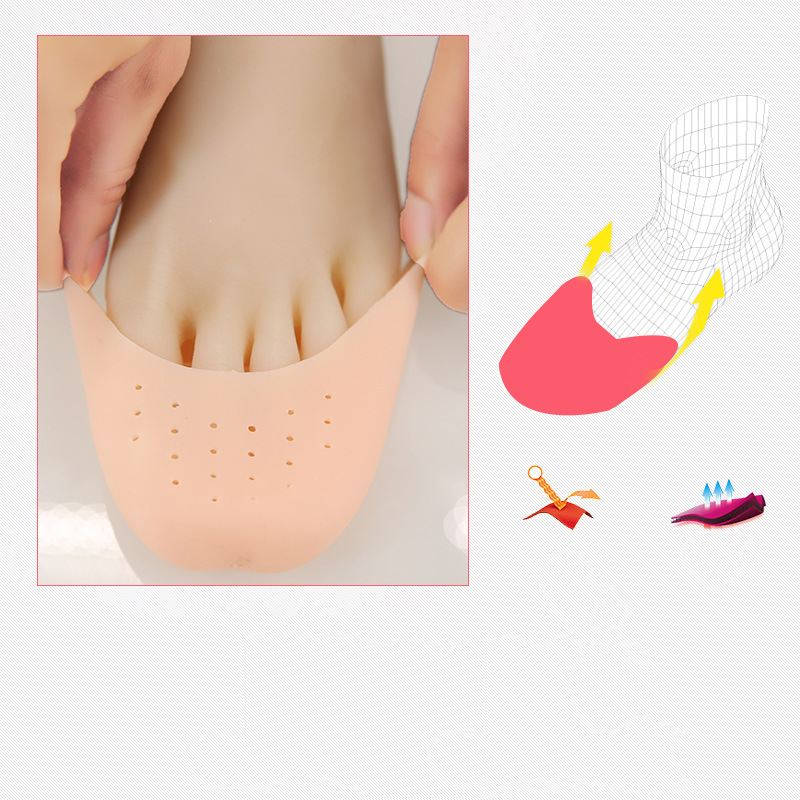 Vorfußpolster, Zehenschutz, Silikon, hoher Absatz, Ballerina, halbe Größe, Kissen, Schmerzlinderung, rutschfeste Schuheinlegesohle für Frauen, Fußpflege
