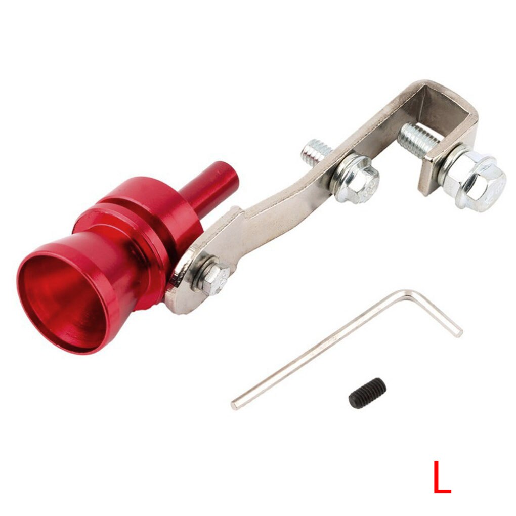 5 Colors Aluminum Alloy Turbo Whistle Universal Car Turbo Whistle Car Refitting Turbo Whistle Exhaust Pipe Sound Turbo Tail: Red for L