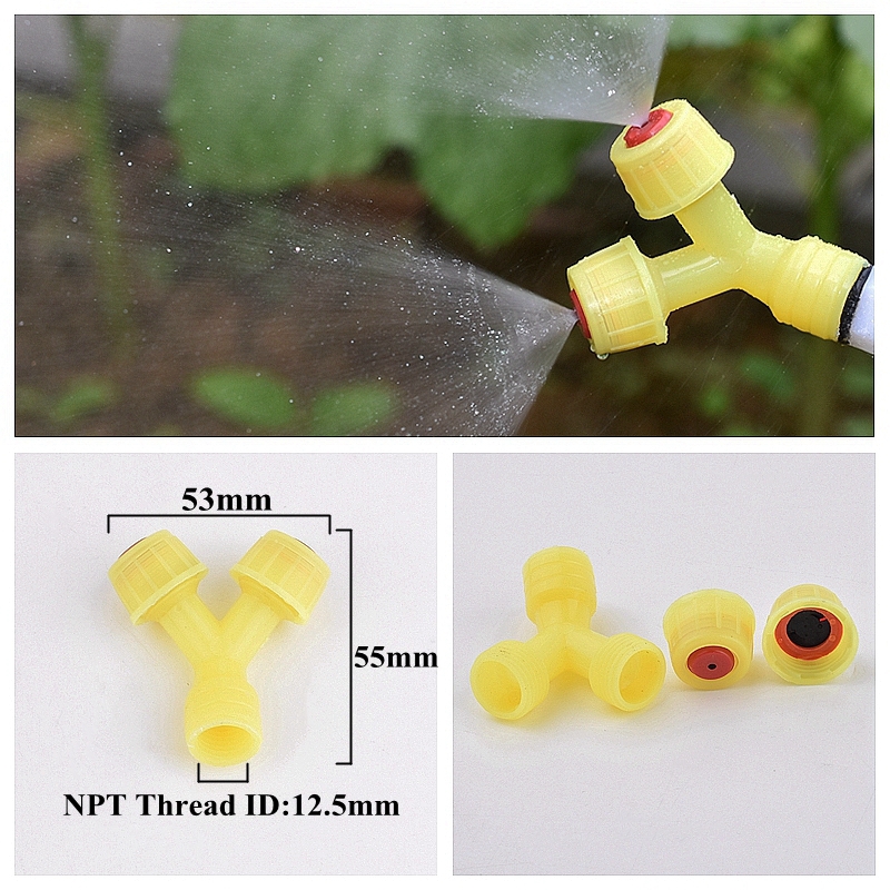 2 Stuks Landbouw Verstelbare Sproeimodus Verstuifspuit Mondstuk Tuin Gazon Irrigatie Handdruk Pesticide Spuitmond Spuitmond: Licht Geel