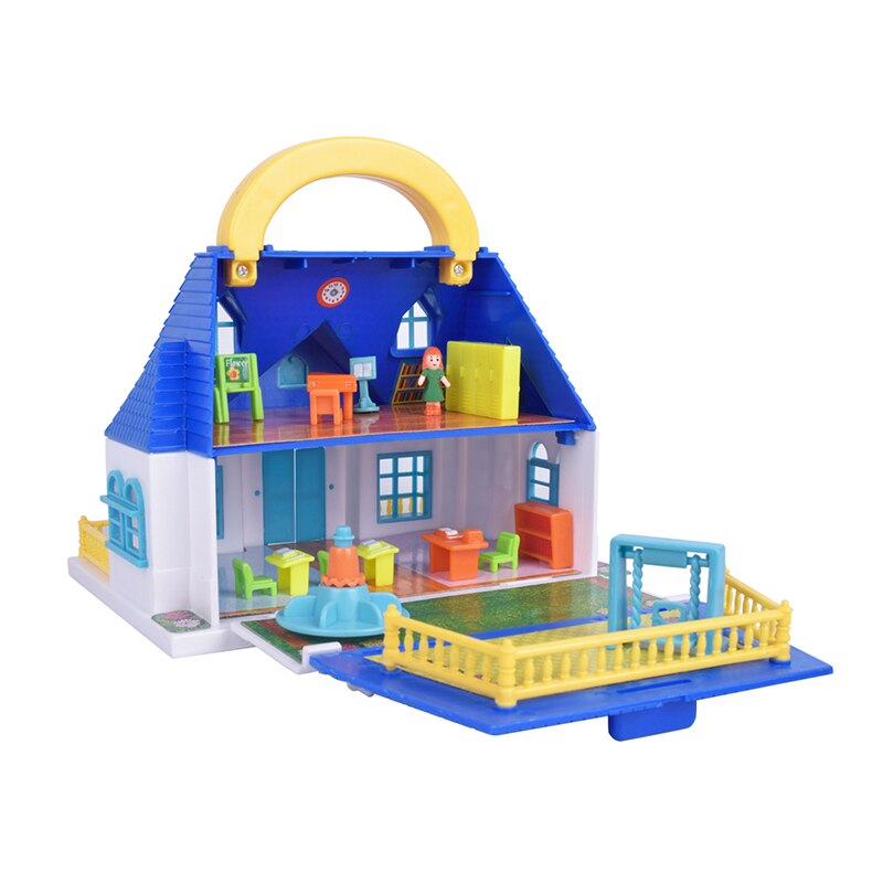 Maison de jouets pour enfants, valise de poupées, ensemble d'assemblage, Kits de construction, maison de poupée, accessoires, maison de villa, bricolage