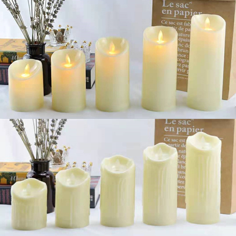 Bougies Led vacillantes sans flamme, photophore, batterie, lampe électronique votive, décoration d'intérieur pour Halloween