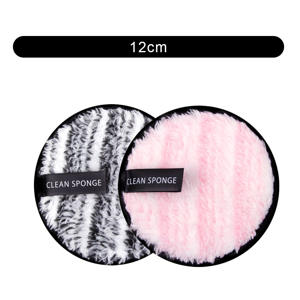 1/2 stk sminkefjerner klut gjenbrukbare makeup pads for alltid hudrensende bomull mikrofiber ansiktsvask håndkle make-up disk kosmetikk: Svart og rosa