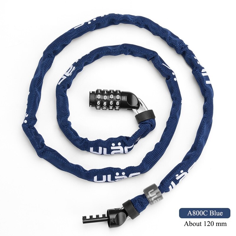 ULAC Bike Lock Chain Anti-theft Cycling MTB Road Bike Ultra-light Portable Lock Password Lock Bicycle Safety Stable Accessories: A800CXLBL