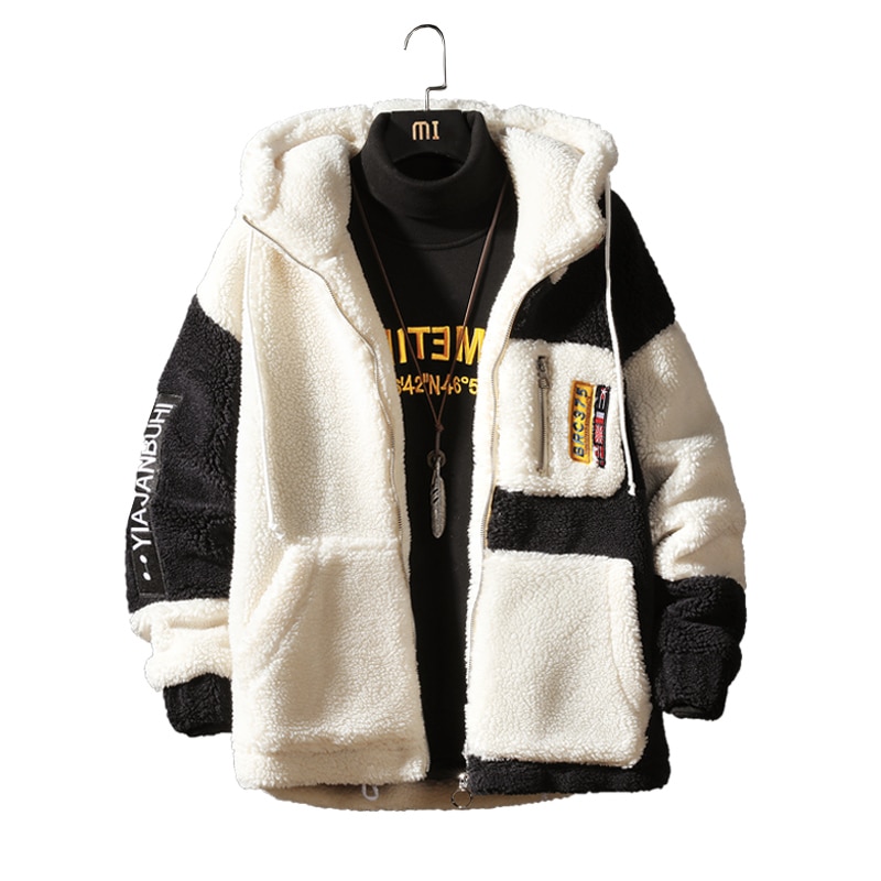 Bomber Jas Mannen Winter Dikke Warme Fleece Teddy Jas voor Mens SportWear Trainingspak Mannelijke Pluizige Fleece Truien Jas