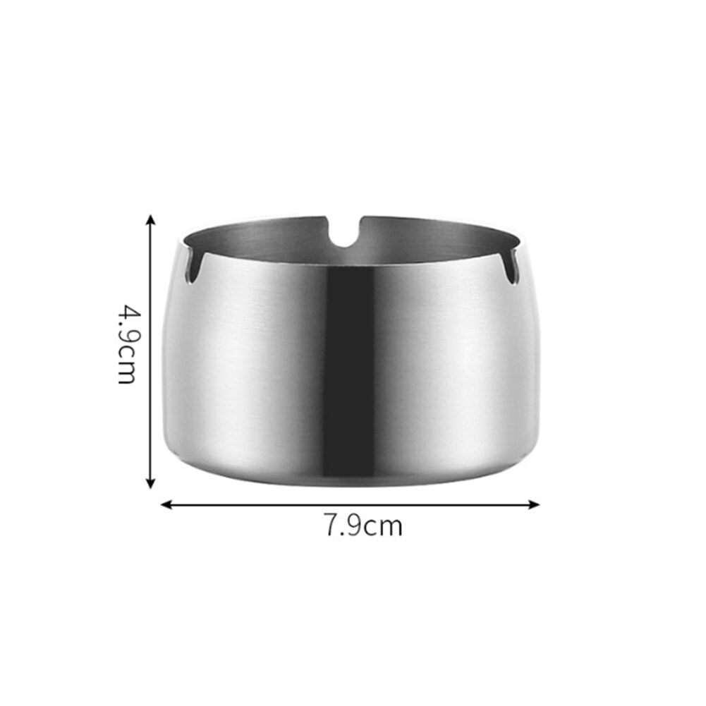 5 colores superior de acero inoxidable de Cenicero gota-resistente Internet Cafe restaurante Hotel Casa Astrays Smking Accesorios: Silver