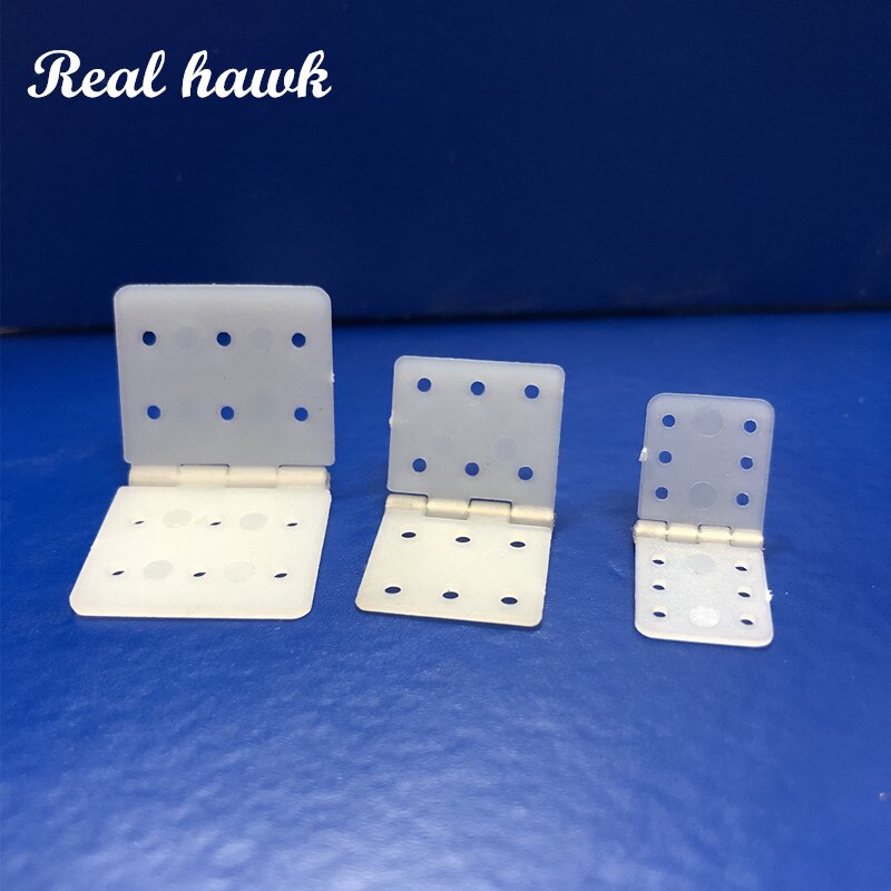 10 Uds. De bisagra de nailon con fijación W12xL24mm/W16xL29mm/W20xL36mm para partes de aviones RC, reemplazo de aeromodelismo,